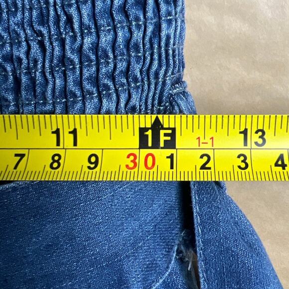 Fashionnova Cotton Jumpsuit Denim Buckle Waist Medium - Picture 4 of 8